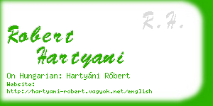 robert hartyani business card