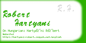 robert hartyani business card
